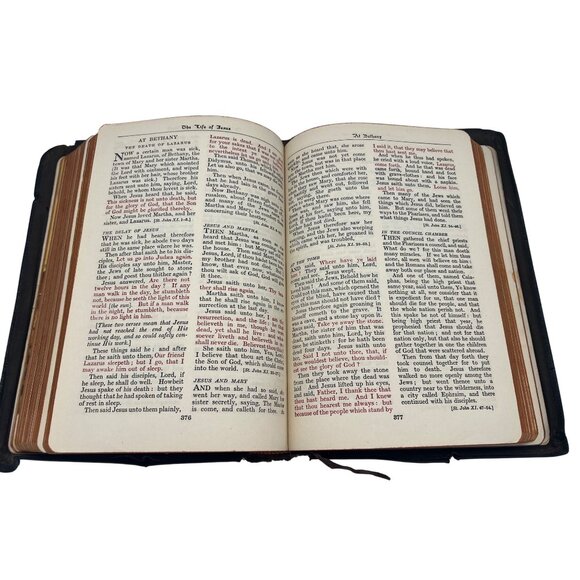 1945 Bible for Young Folks Illustrated KJV Leather Bound Book - Picture 9 of 10